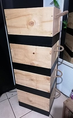Handmade flower boxes, perfect for growing vegetables or flowers of your choice.