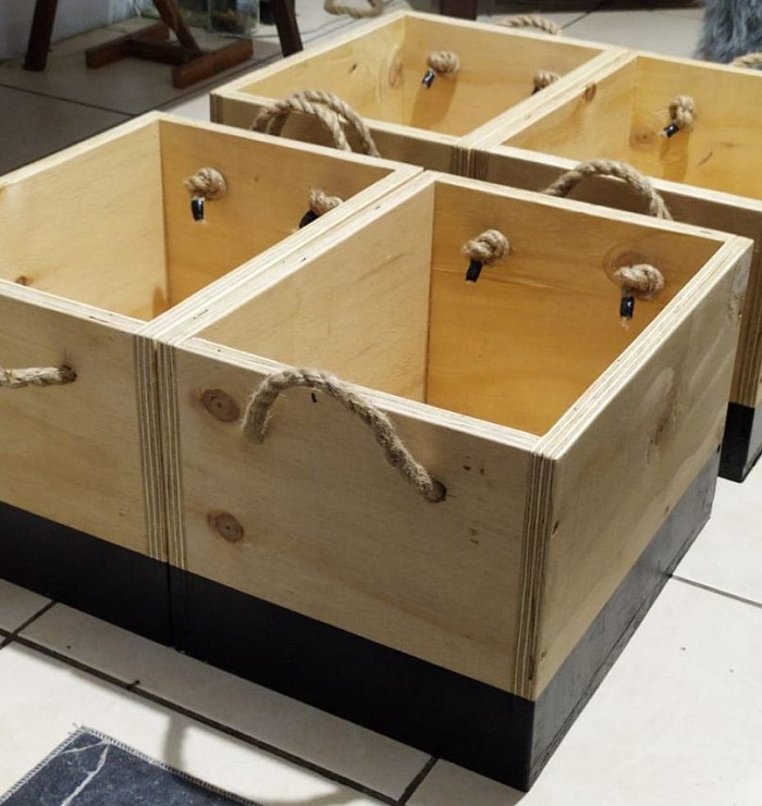 Four custom grow boxes
