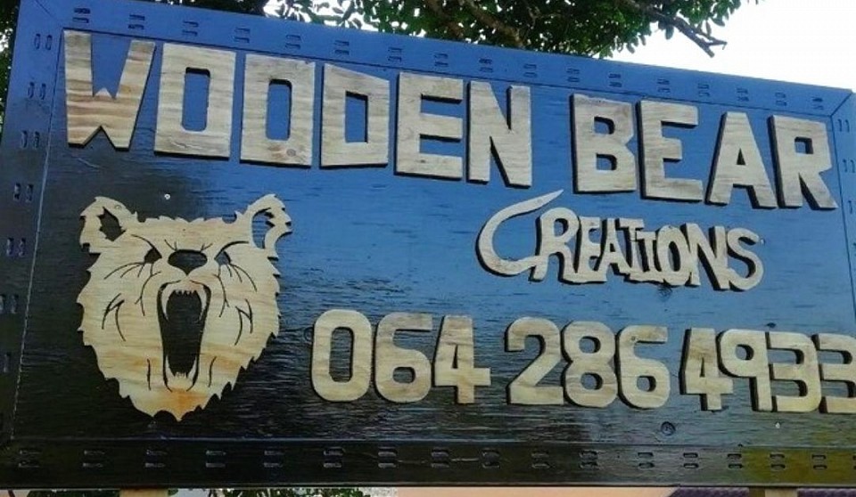 Handmade wooden sign