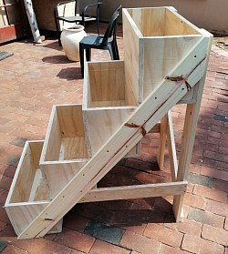 Four tier garden plant box, handmade garden box, vegetable box. Multiple level plant box.