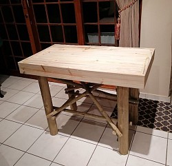 Custom outside table, outside furniture, outside table, garden table, wooden Bear Creations, wooden Bear Creations furniture, table, designer table, handmade table
